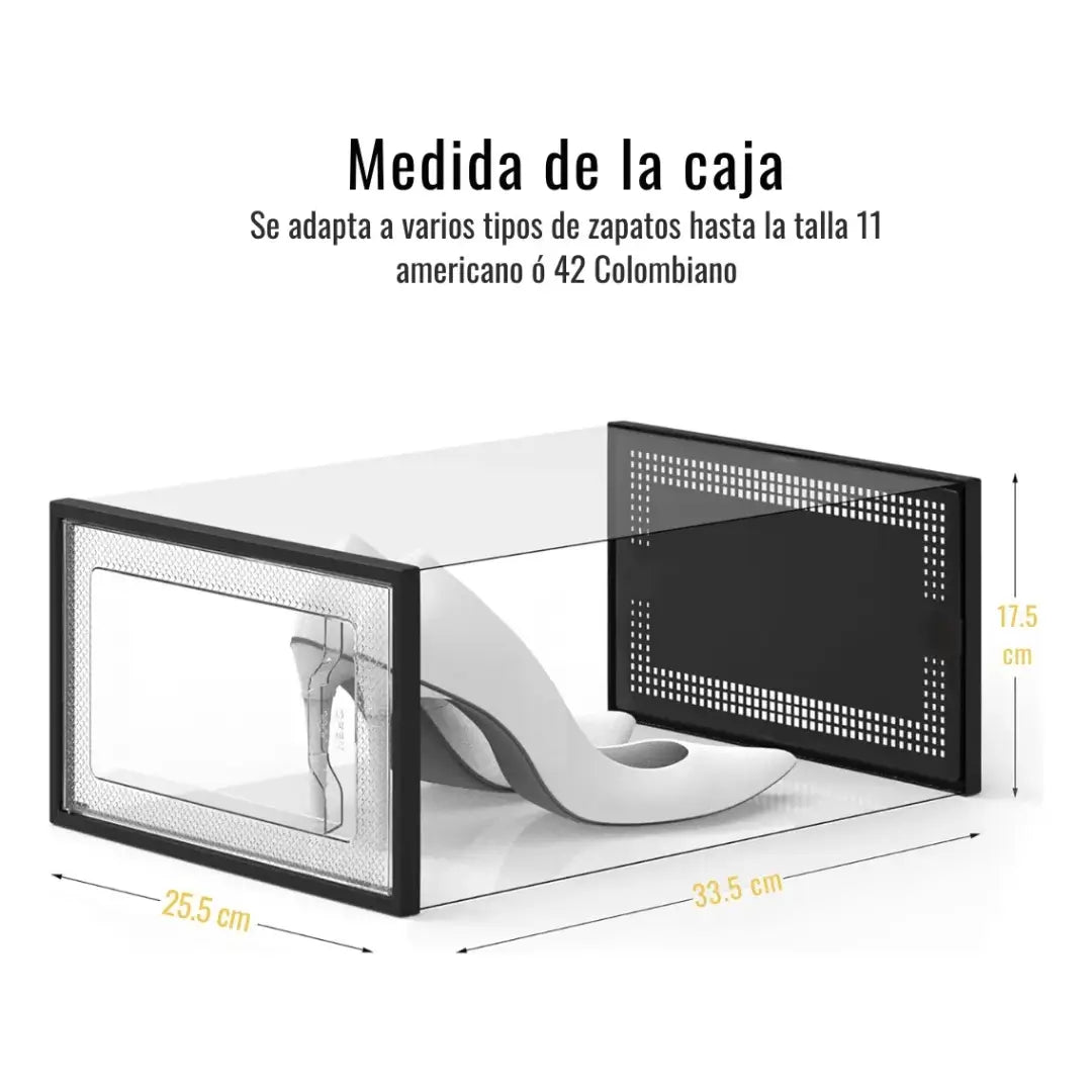 Zapatero transparente | organizador plegable que ahorra espacio, caja para zapatos