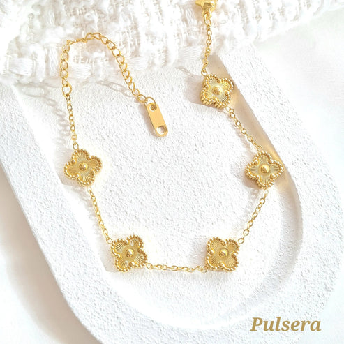 PULSERA VAN CLEEF | Bañada en oro de 18k