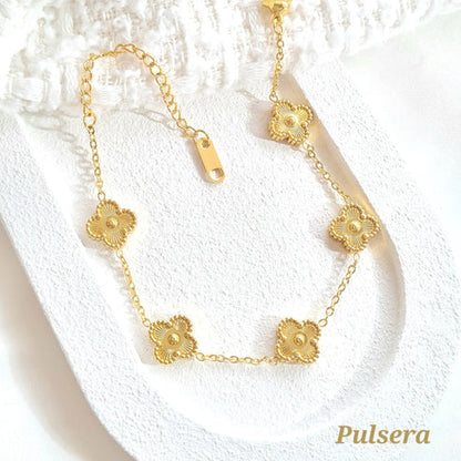 PULSERA VAN CLEEF | Bañada en oro de 18k